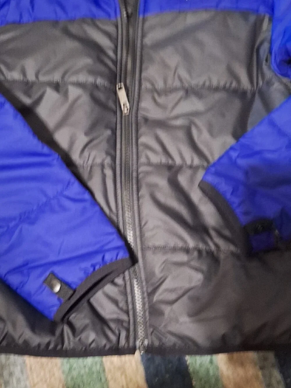 The North Face Blue and Gray Men's Puffer Jacket Boys Large